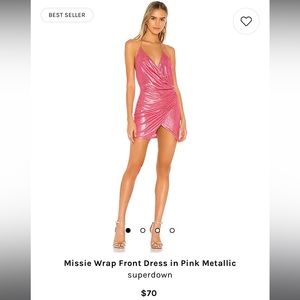 NWT Revolve Superdown Pink Metallic Dress